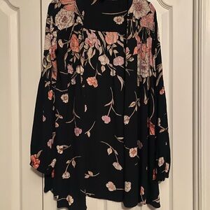 Billabong Black and Pink Asymmetrical cardigan/ cover up